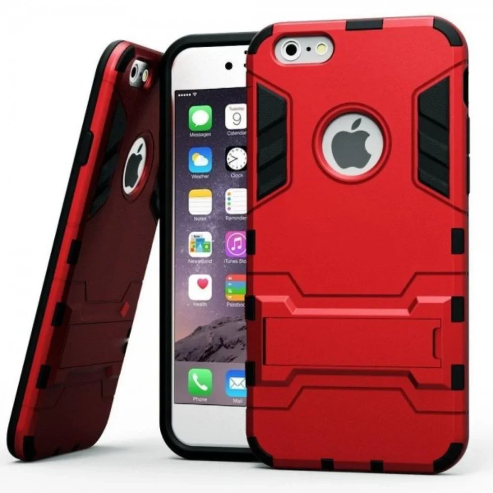 PREMIUM iPHONE 6 / 6S CASE TPU + P SHOCK KICKSTAND
